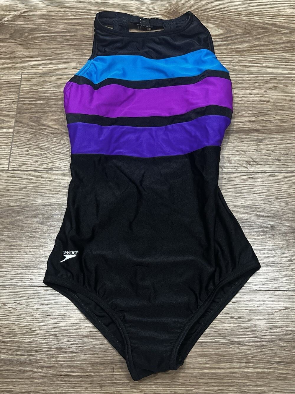 Vintage SPEEDO Eddie Bauer One Piece Swimsuit Womens Size 8 Swim Suit Black